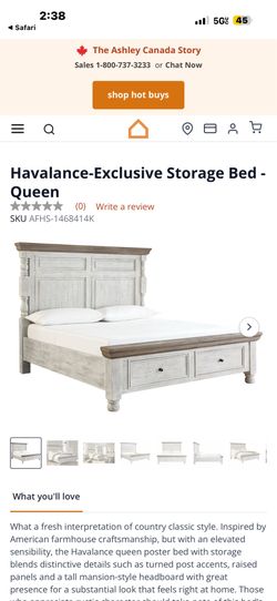 Havalance ashleey. Queend bed frame no mattress