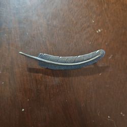Vintage Navajo Silver Feather Brooch