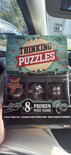 thinkbox Thinking Puzzles 8 Premium Puzzle Teasers Ages 10+