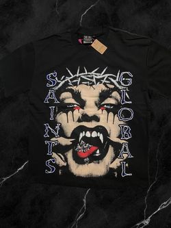 Saints Global Black Graphic T-Shirt