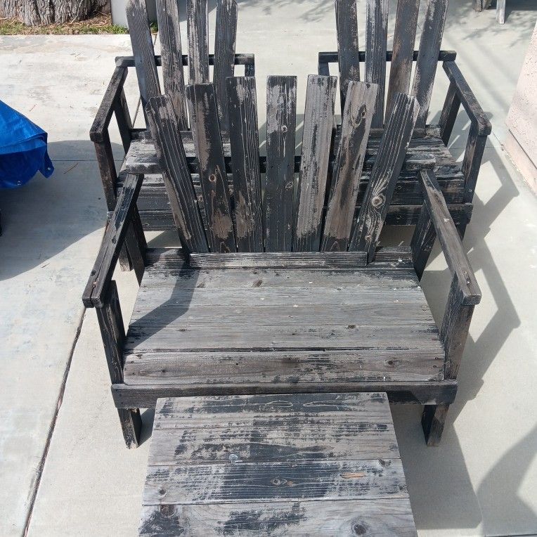 4PC WOOD OUTDOOR PATIO FURNITURE SET CHEAP