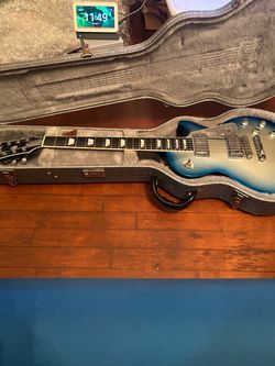Blue burst/silver Electric Guitar Les Paul Style