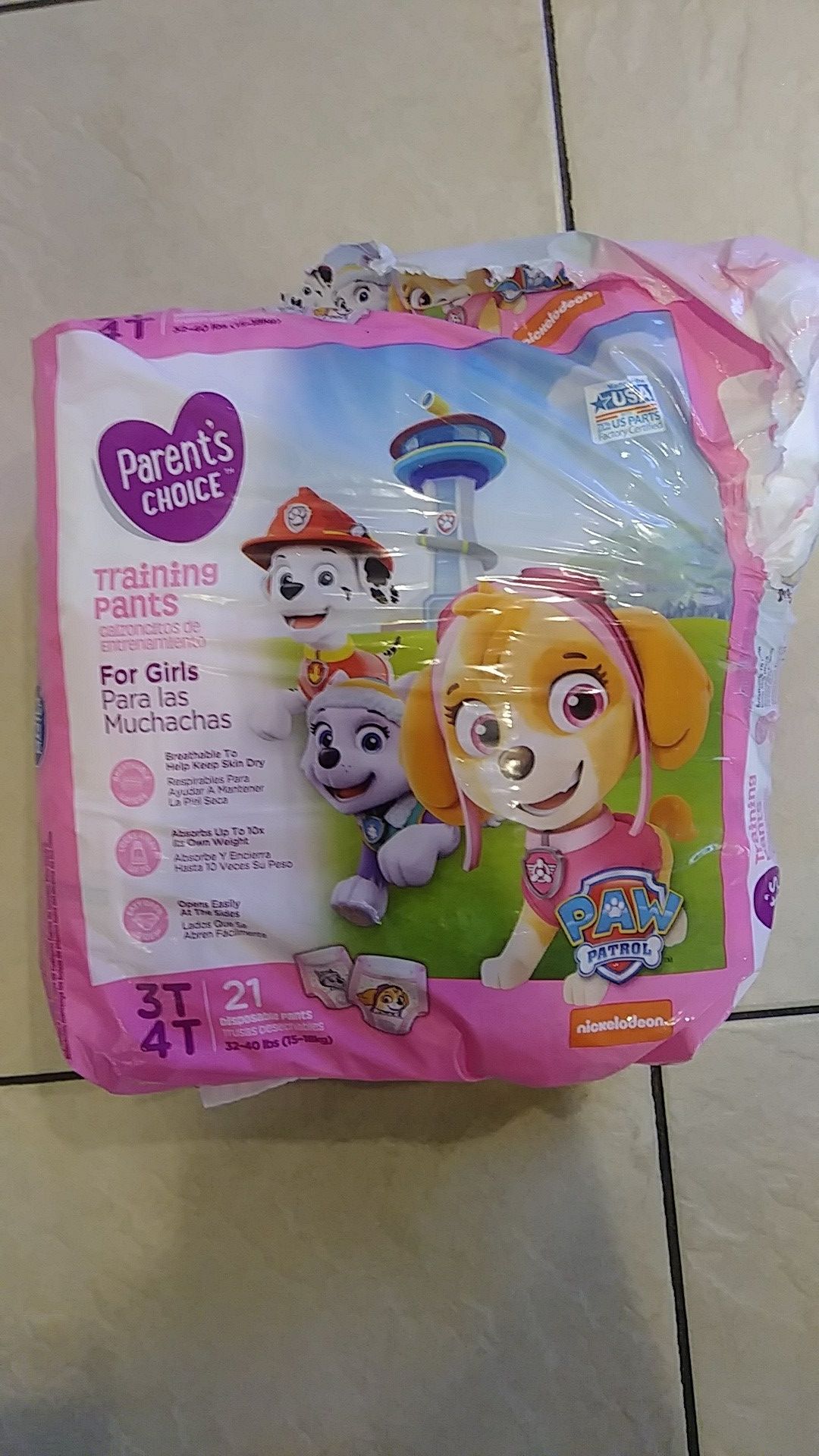 Size 3T-4T 20 Pack Paw Patrol Training Pants for Sale in Mesa, AZ