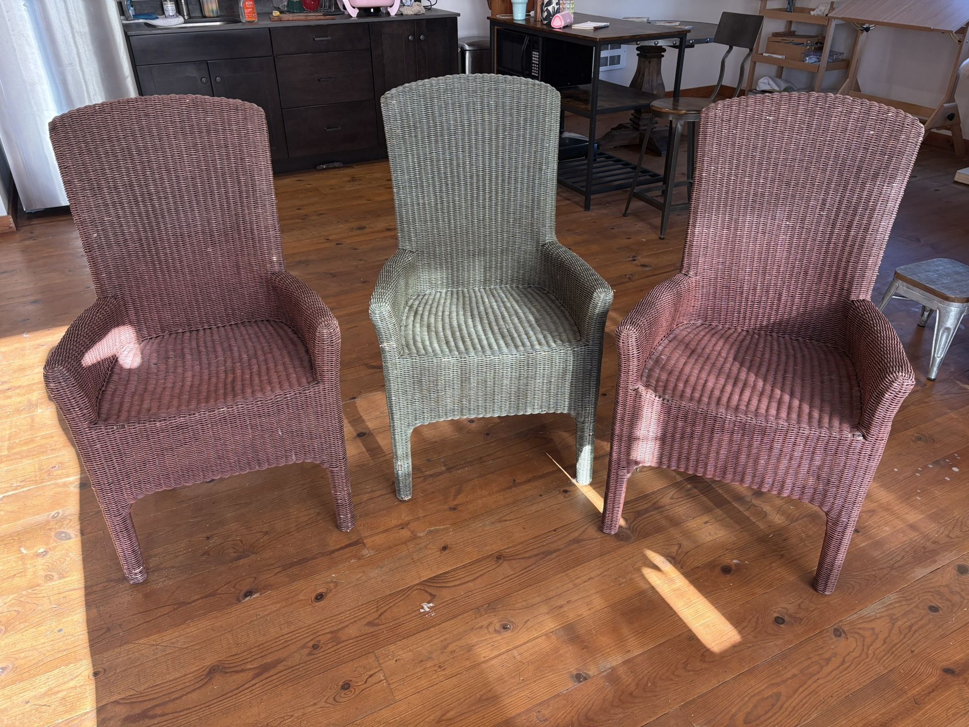 3 Wicker Chairs