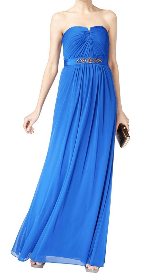 Formal Dresses Size 14 Adrianna Papell Maxi Strapless beaded waist Mother of the Bride Groom Prom