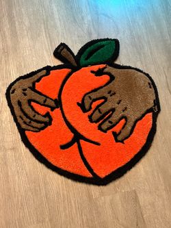 Peach Shaped Novelty Tufted Rug