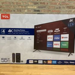 55’ Inch TCL  4k Smart Roku 📺 Tv…$250.00!!