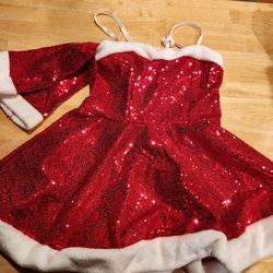 Red Sequin Dress, Medium