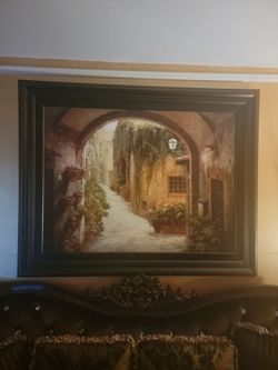 Framed Tuscan Alleyway Wall Art Print