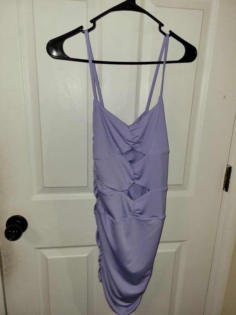Light Purple Going out Dress With Cutouts