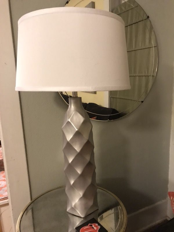 Brushed nickeled lamp