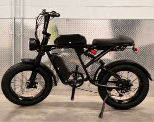750 Watt Dual Battery Short Seat Electric E-bike, 34mph, Full Suspension