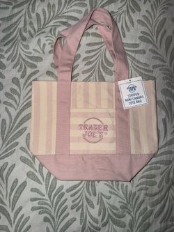 Trader Joe’s striped mini canvas tote