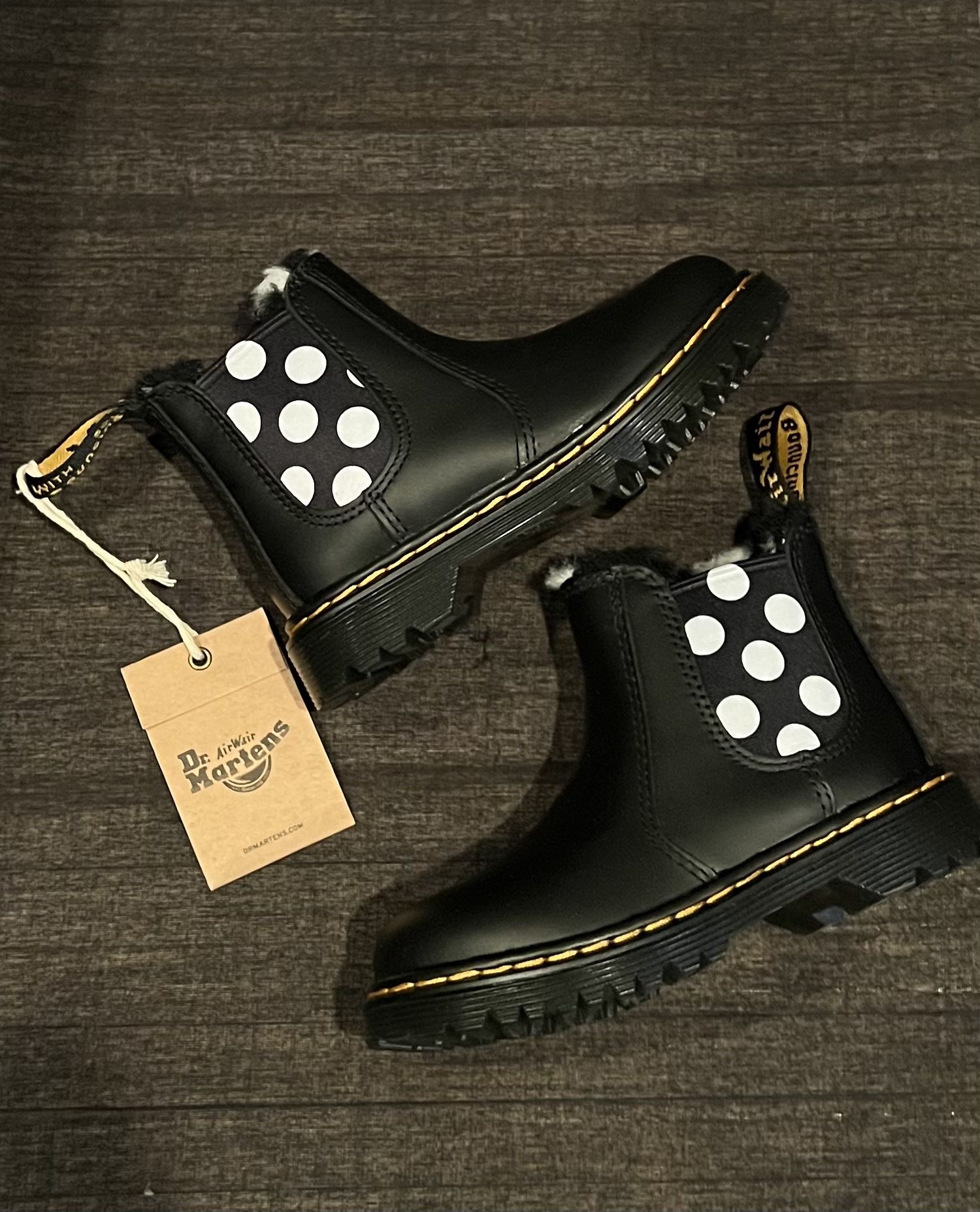 Doc Martens/ Dr. Martens Polka dot kids Boot- Size 8