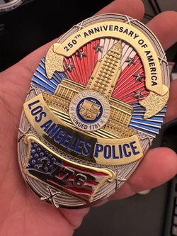Los Angeles Police Badge 250th America Anniversary