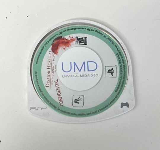 Manhunt 2 PSP Dixmor Hospital Sony PSP UMD Video Game Only, No Case
