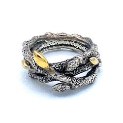 EXQUISITE DWECK DIAMOND DESIGNER SILVER RING GENUINE RARE , SIZE 7