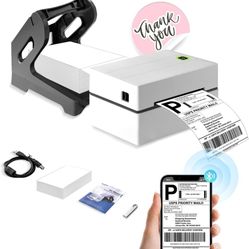 Thermal Label Printer, USB/Bluetooth Label Printer with Label Holder