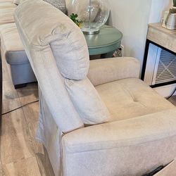 Light Beige Fabric Living Rom Chair