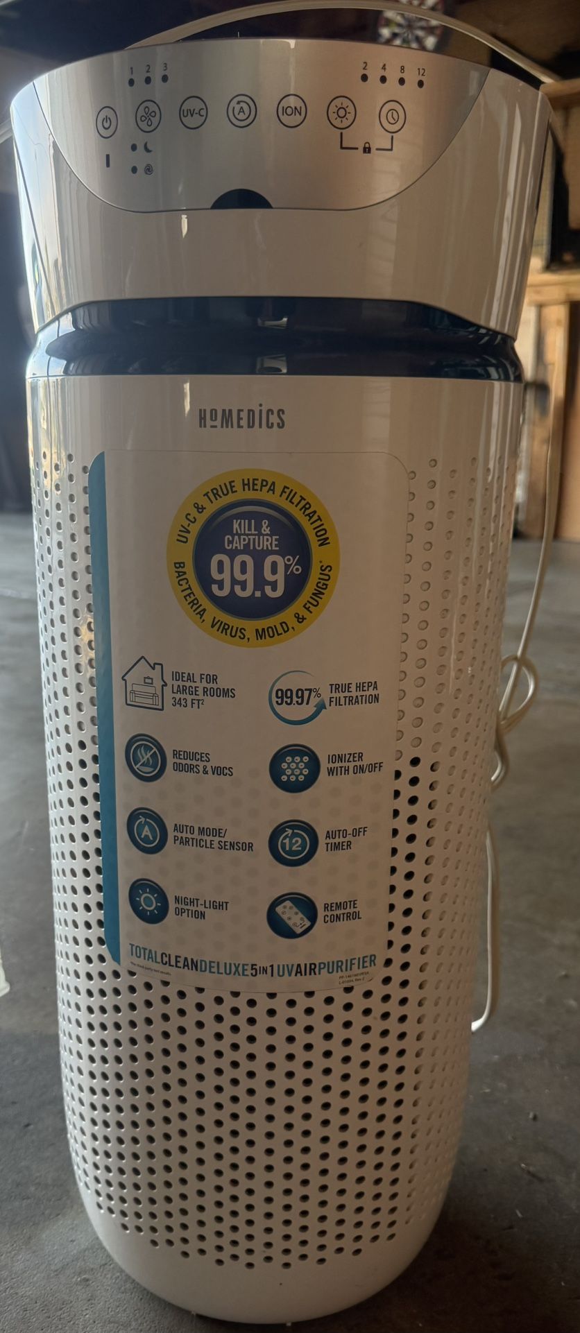 Air Purifier , Homedics 5 In 1 UV-C