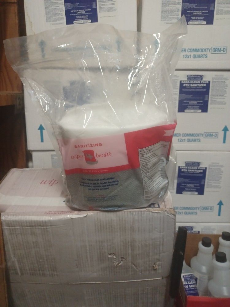 Unopened Sanitizing Commercial Wipes