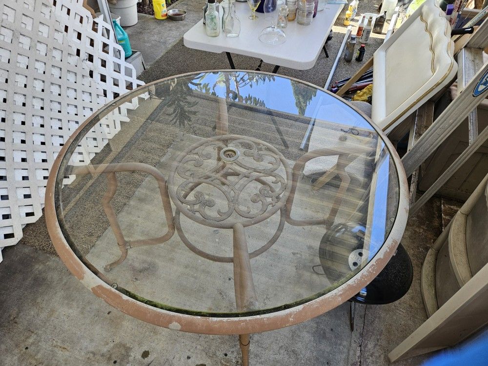 Glass Patio Table