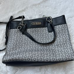 GUESS Grey/Black Crossbody bag Purse