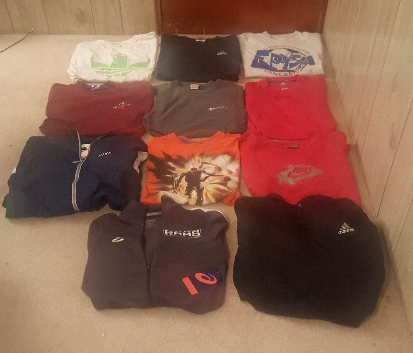 Nike, Adidas & Champion Sports Clothing Lot