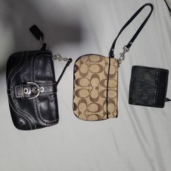 3 Coach Wristlets