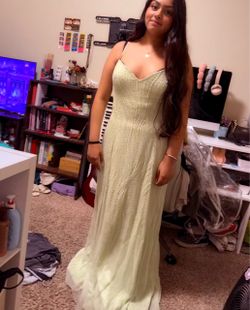 Prom dress sparkle green