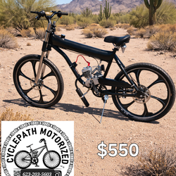 Gas bike not e-bike motorized bicycle moped motor bike delivery available