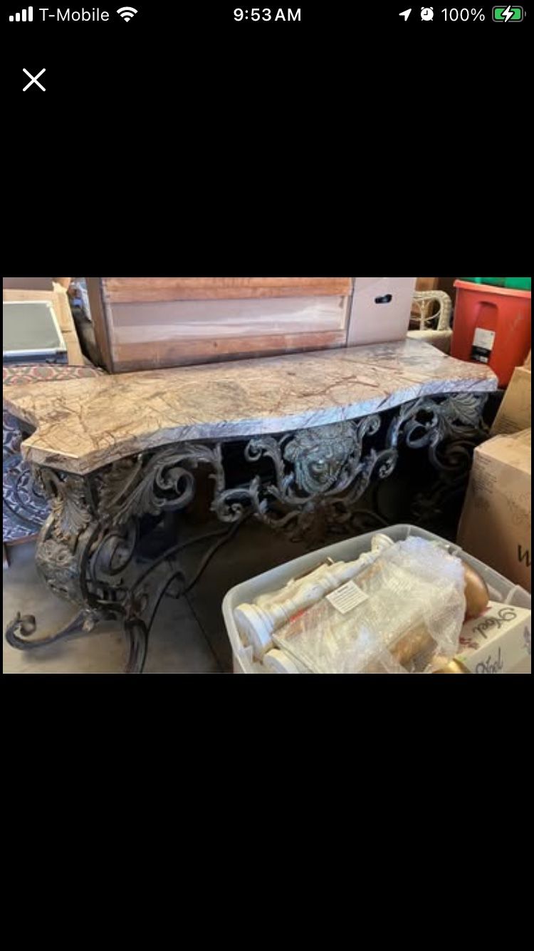 Maitland Smith Italian Marble Console Table
