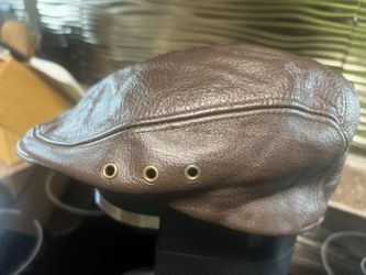 Ivy cap or bucket hat / LEATHER, NEW, should fit size 6 3/4 to size 7 1/4, $49 each