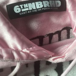 6THNBRHD pink hoodie