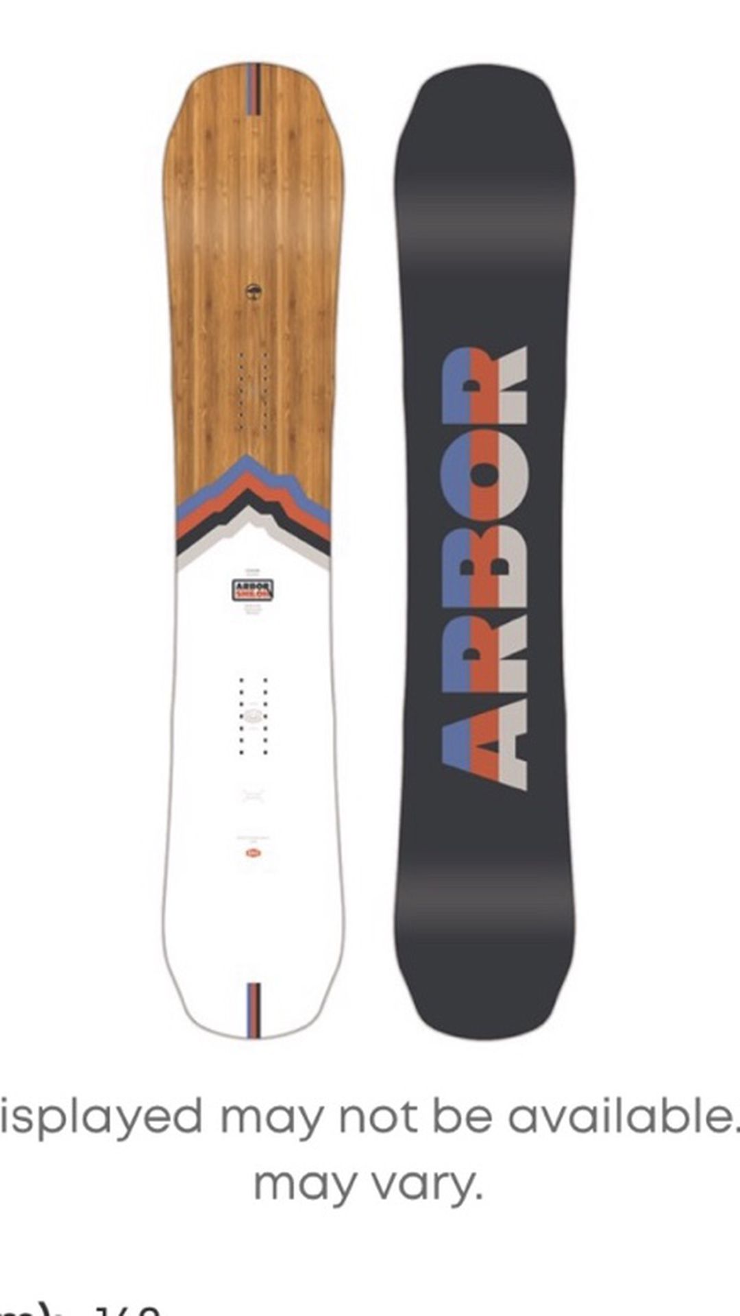 2020 Arbor Shiloh Camber 156cm Snowboard