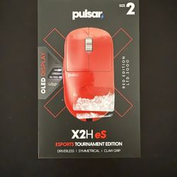 Pulsar Gaming Gears X2H eS Wireless Gaming Mouse, Red, MINT