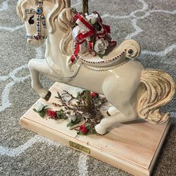 14 inch porcelain carousel horse