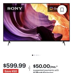 Big Sony Flat Screen Tv (55 Inch) With Sony Sound Bar + Bass 