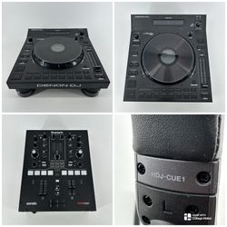 Denon DJ LC6000 (2), Numark Scratch Serato and Pioneer HDJ-CUE1 Headphones System