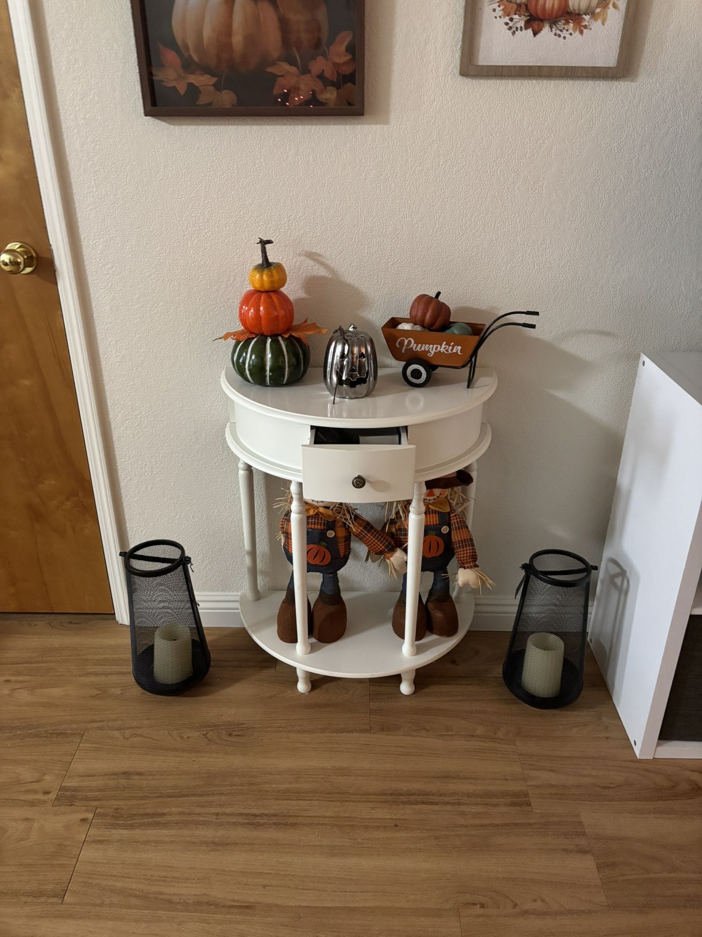 Frenchi Furniture Table, 11.6 x 23.7 x 28 in, White