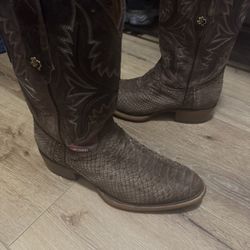 Texas Country Boots Rowdy Tamarindo Python Mens Size 8