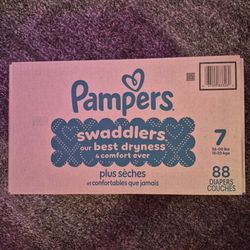 88 count pampers swaddlers size 7 diapers