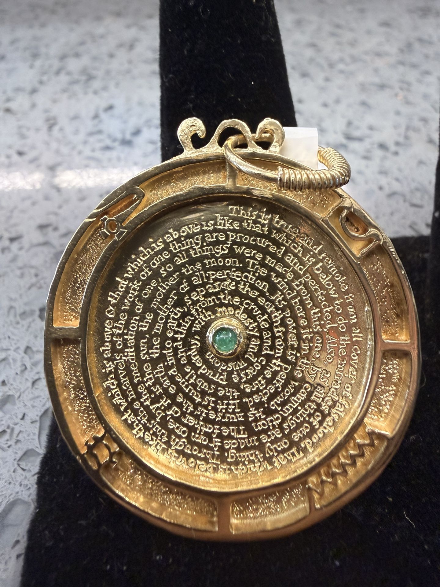 14KT Emerald Tablet Pendant 41607-3