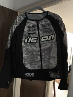 ICON safety padded motorcycle jackets (his & hers)