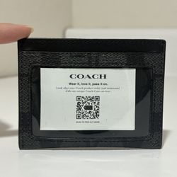 Black Coach Card Holder