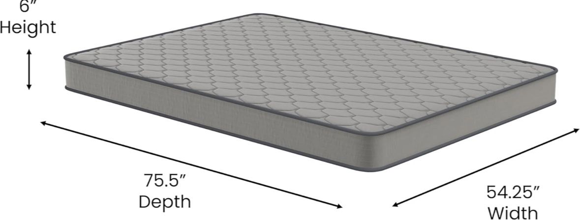 Full 6” Spring Mattress in a Box