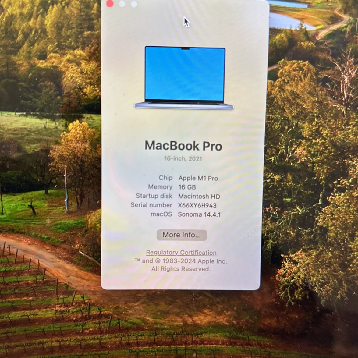 MacBook Pro 2021 M1 16 Inch 