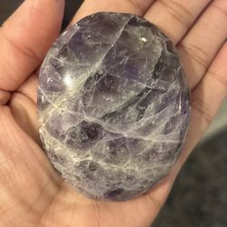 Chevron Dream Amethyst Palmstone