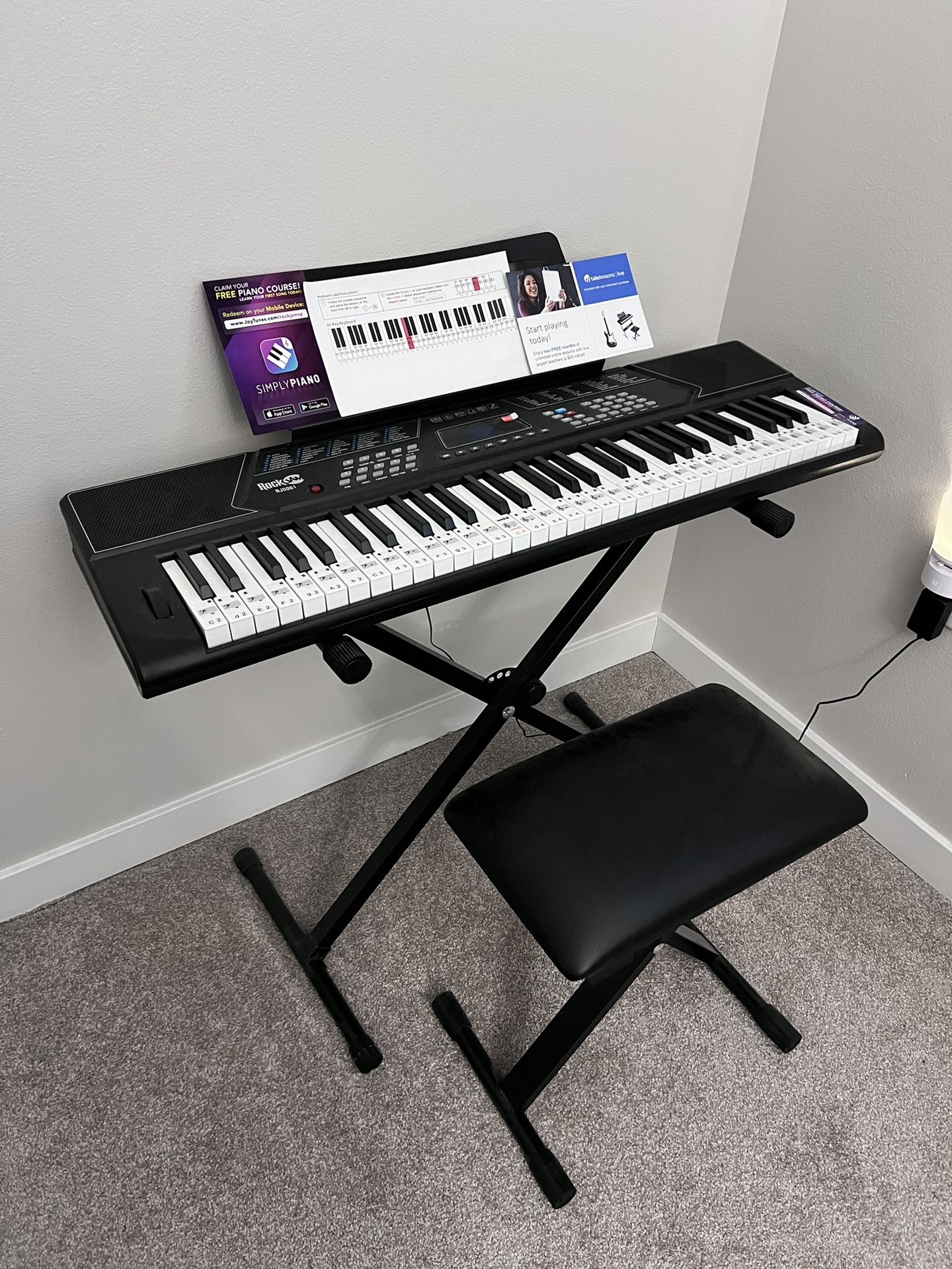 RockJam 61 Key Keyboard Brand New With Delivery Available In Selected Areas Near Bellevue 