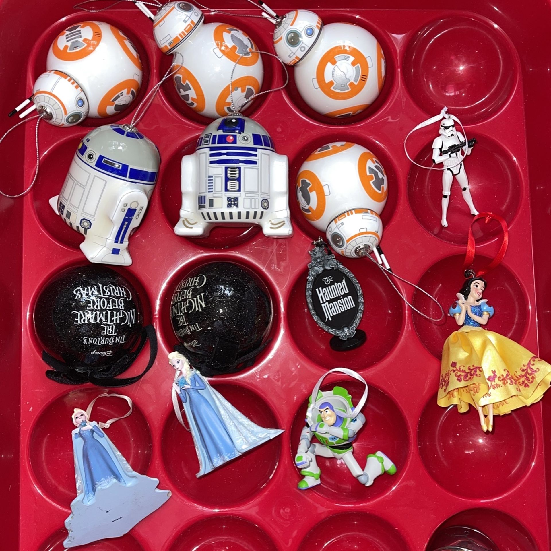 Disney Christmas Ornaments Priced Individually Star Wars And More Elsa Anna